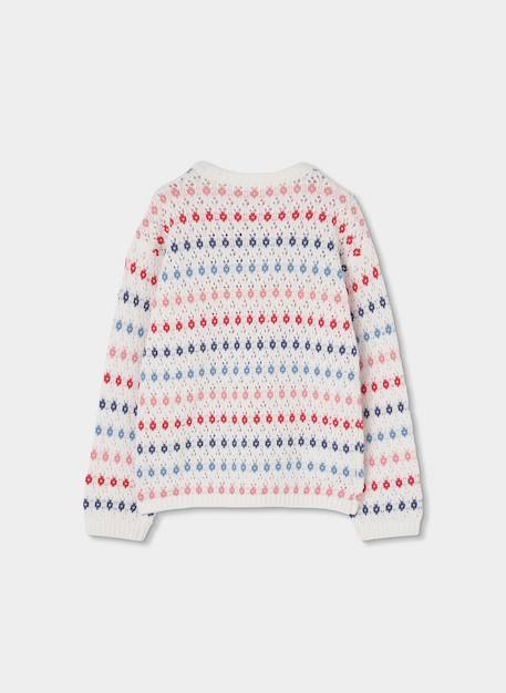 Pull fille coton Blanc 3 - vertbaudet enfant 