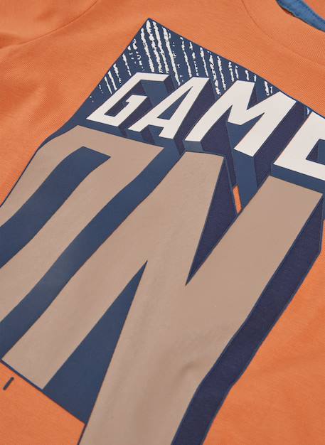 T-shirt en maille garçon imprimé game on Marron 4 - vertbaudet enfant 