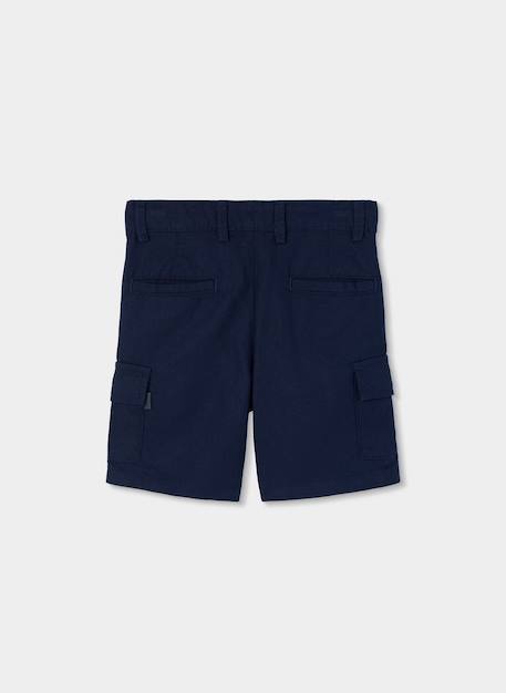 Bermuda garçon en lin Bleu 3 - vertbaudet enfant 