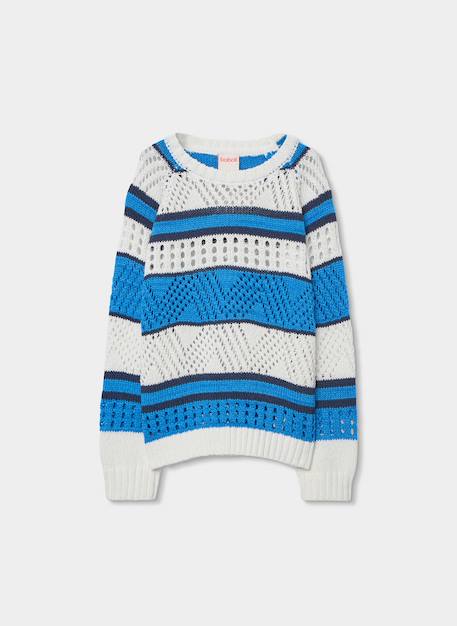 Pull fille en coton Blanc 2 - vertbaudet enfant 