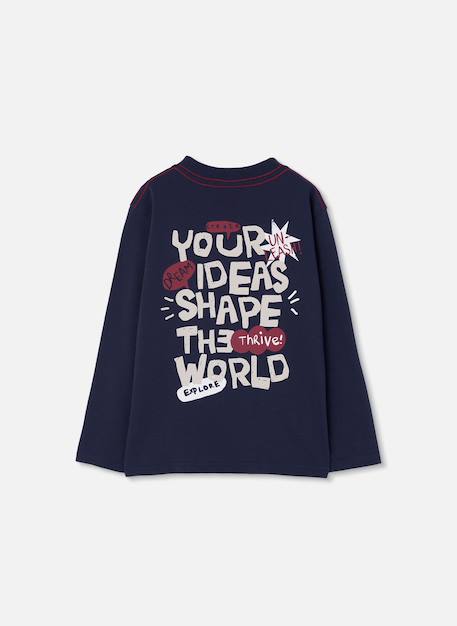 T-shirt en maille garçon imprimé dream Bleu 4 - vertbaudet enfant 