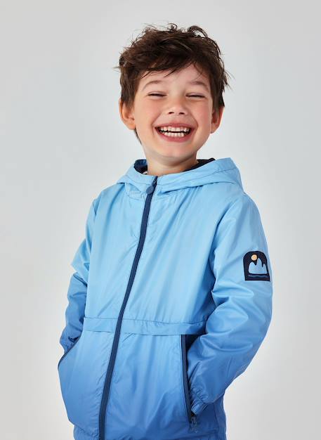 Parka enfant tissu technique Bleu 1 - vertbaudet enfant 