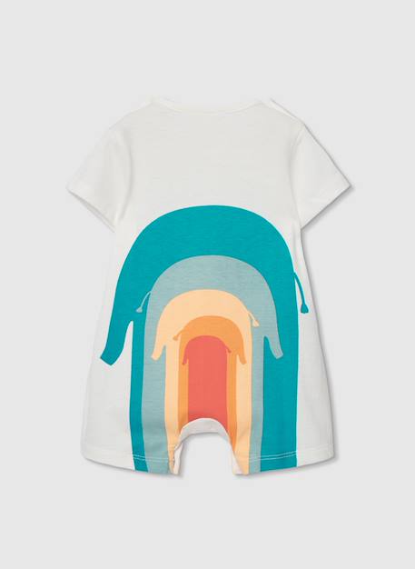 Barboteuse en coton imprimé Blanc 4 - vertbaudet enfant 