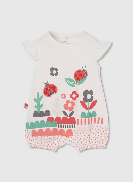 Barboteuse bébé en coton Blanc 2 - vertbaudet enfant 