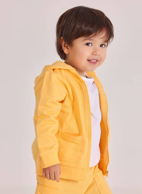 Gilet bébé en peluche Jaune 1 - vertbaudet enfant 