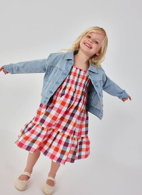 Veste en denim pour fille Bleu 2 - vertbaudet enfant 