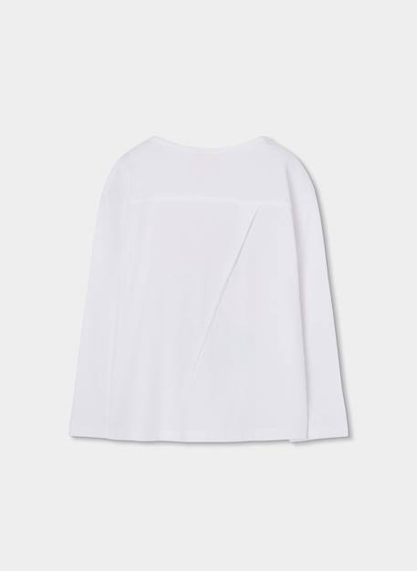 T-shirt fille manches longues coton Blanc 3 - vertbaudet enfant 