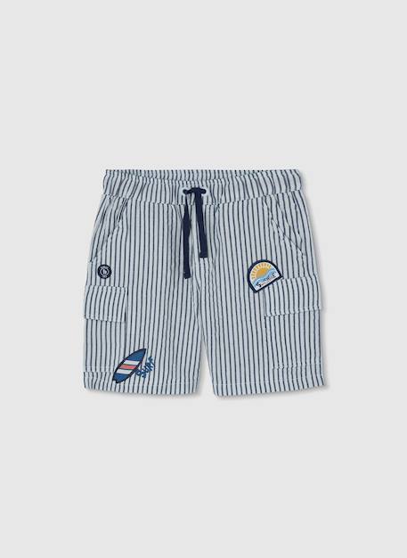 Bermuda coton rayé  - vertbaudet enfant