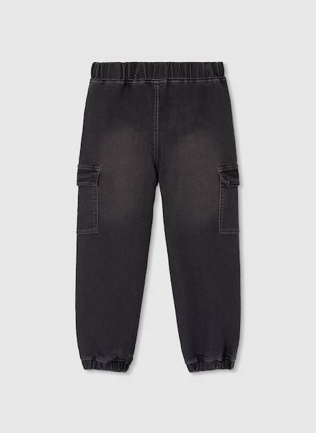 Pantalon enfant en jean Gris 3 - vertbaudet enfant 