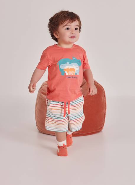 Esemble pour bébé en coton Orange 1 - vertbaudet enfant 