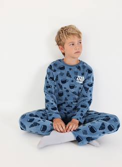 Pyjama molleton garçon imprimé croissants  - vertbaudet enfant