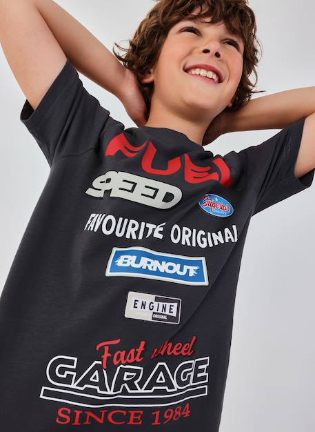 T-shirt enfant en coton Gris 1 - vertbaudet enfant 