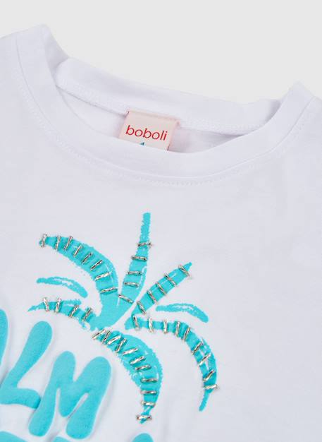 T-shirt fille manches courtes coton Blanc 3 - vertbaudet enfant 