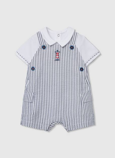 Bébé-Ensemble-Ensemble polo et salopette bébé coton