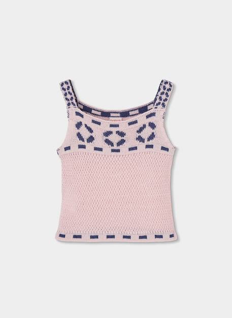 Top en coton Rose 2 - vertbaudet enfant 