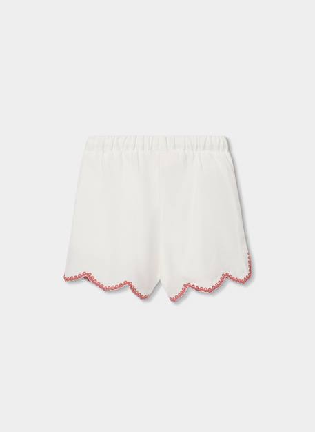 Short  en coton fille Blanc 3 - vertbaudet enfant 