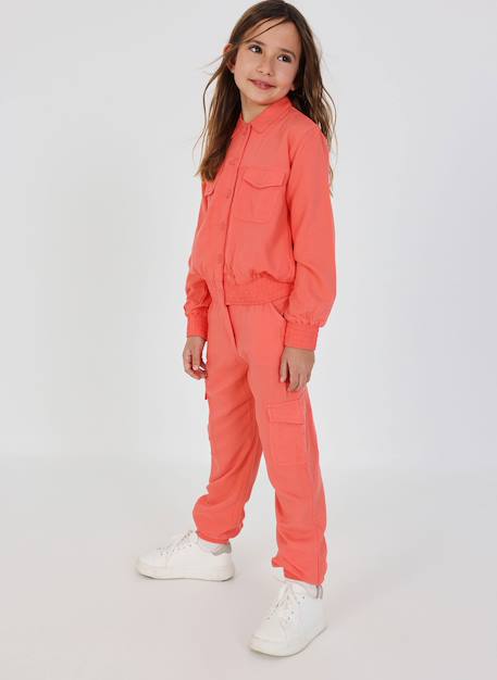 Pantalon cargo fille Rose 1 - vertbaudet enfant 