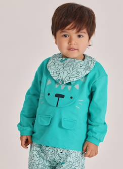 -Lot de 2 bavoirs bandana coton pour bébé