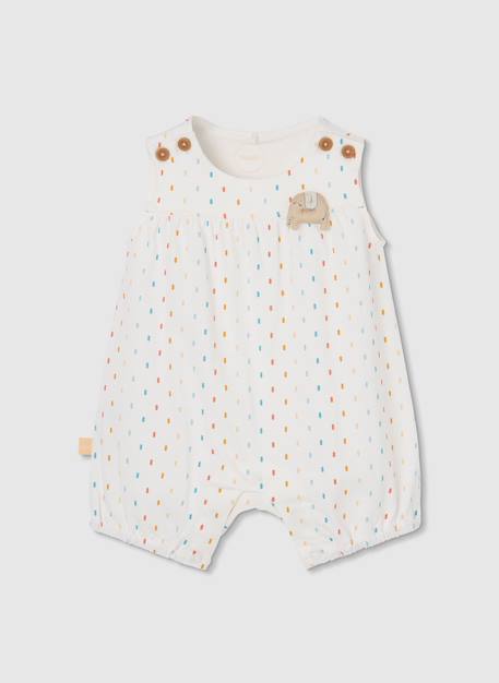 Barboteuse bébé en coton Blanc 3 - vertbaudet enfant 