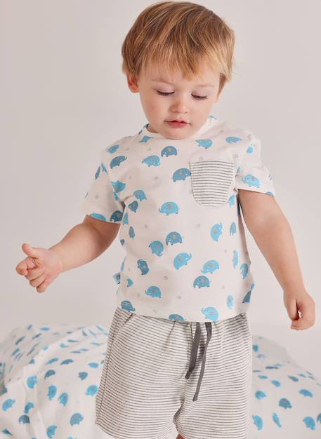Bébé-Ensemble-Ensemble bébé t-shirt coton imprimé