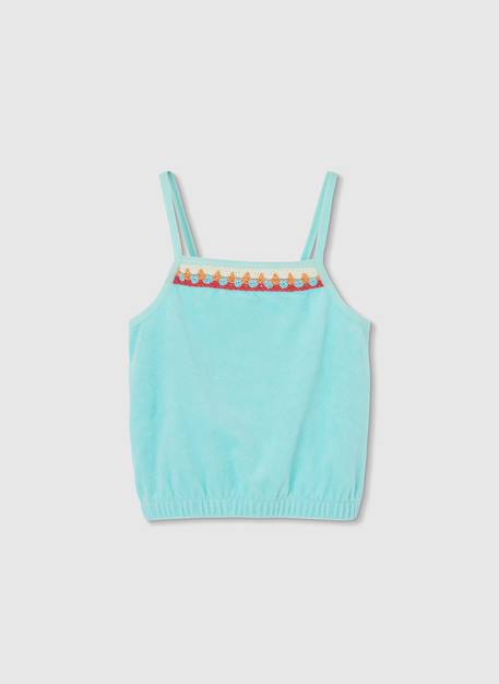 Ensemble fille top et short Bleu 4 - vertbaudet enfant 