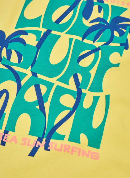 T-shirt garçon motif palmiers Jaune 4 - vertbaudet enfant 