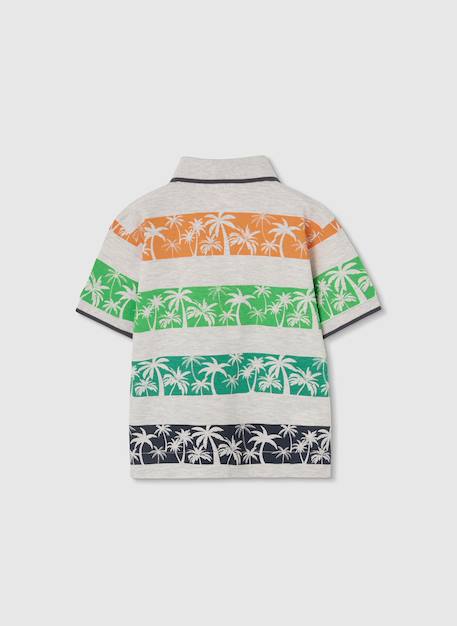 Polo en coton imprimé pour garçon Gris 2 - vertbaudet enfant 