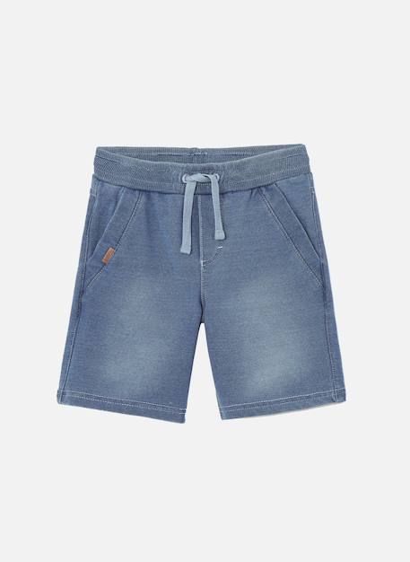 Short garçon tricot avec cordon de serrage Bleu 1 - vertbaudet enfant 