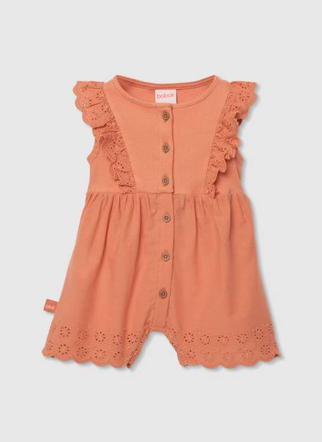 Combinaison bébé coton Marron 3 - vertbaudet enfant 