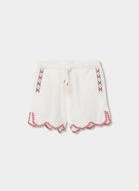 Short  en coton fille Blanc 2 - vertbaudet enfant 