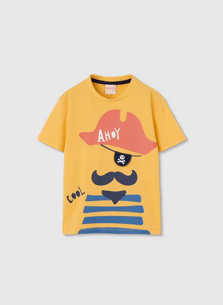 T-shirt enfant coton rayée Jaune 3 - vertbaudet enfant 