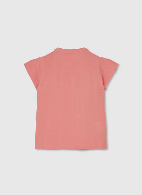 T-shirt fille coton Rose 2 - vertbaudet enfant 