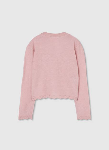 Gilet en coton Rose 2 - vertbaudet enfant 