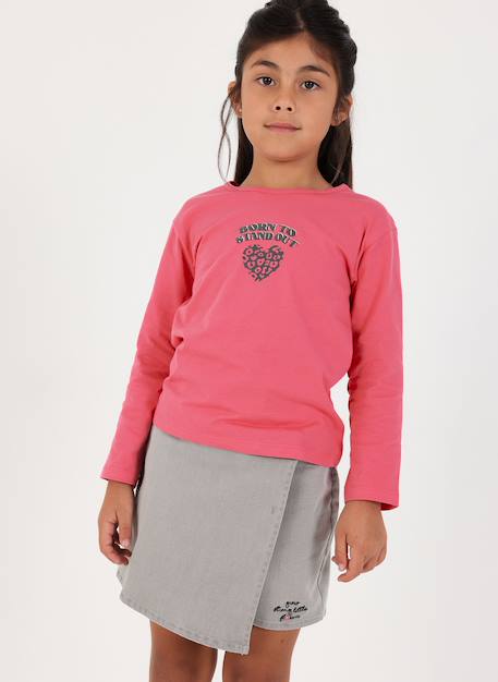 T-shirt en maille fille imprimé  - vertbaudet enfant
