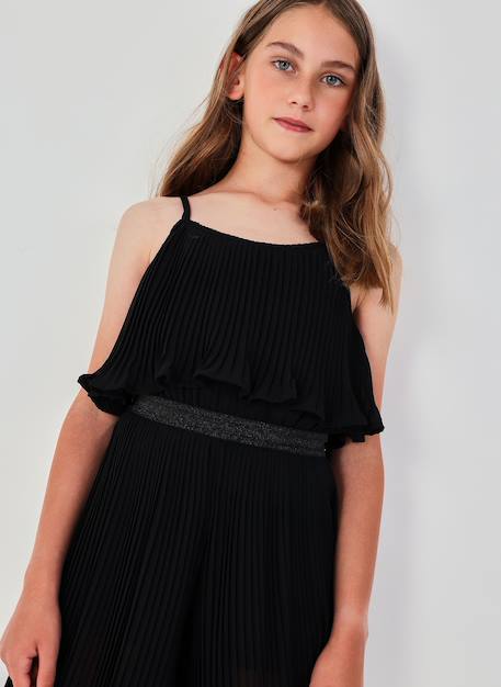 Combinaison plissée pour fille Noir 1 - vertbaudet enfant 
