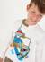 T-shirt garçon en maille imprimé singes snowboard Blanc 1 - vertbaudet enfant 