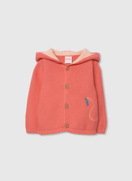 Sweat zippé bébé en coton Orange 2 - vertbaudet enfant 
