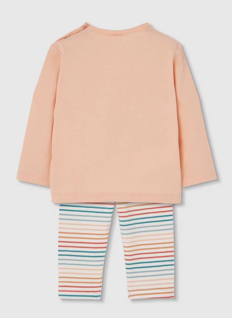 Ensemble bébé t-shirt et pantalon coton Marron 3 - vertbaudet enfant 