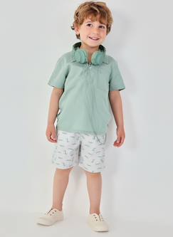 -Short garçon en coton imprimé