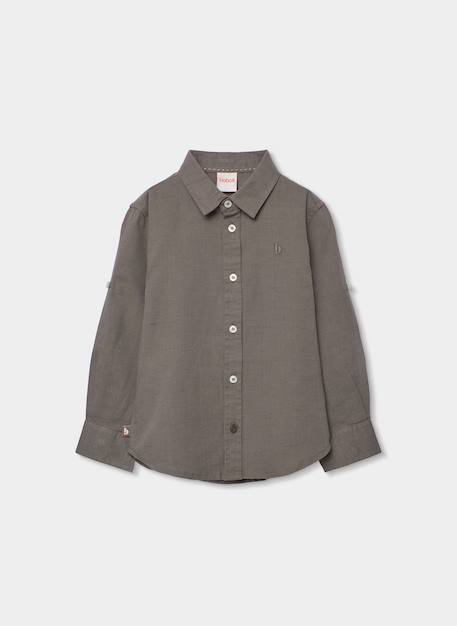 Chemise lin Marron 2 - vertbaudet enfant 