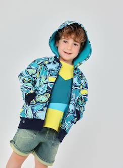 -Sweat zippé à capuche garçon imprimé  requins