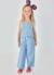 Pantalon en denim à lacets Bleu 1 - vertbaudet enfant 