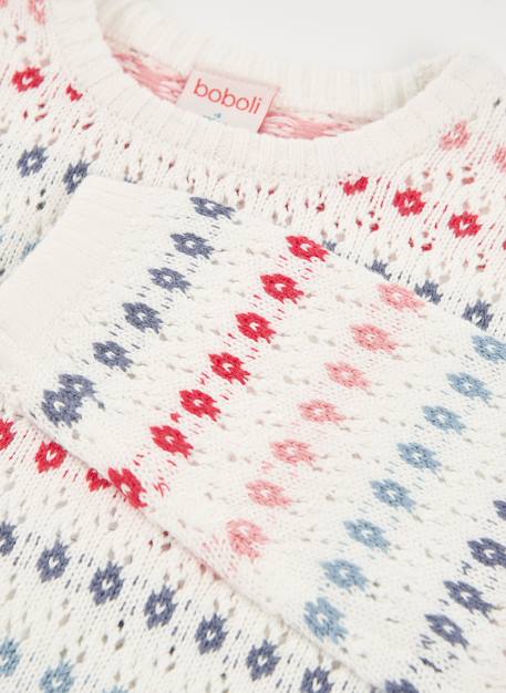 Pull fille coton Blanc 4 - vertbaudet enfant 