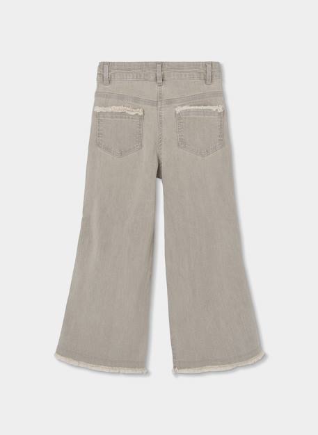 Pantalon fille denim Gris 4 - vertbaudet enfant 