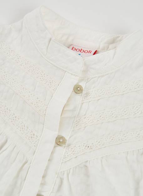 Chemise fille coton Blanc 4 - vertbaudet enfant 