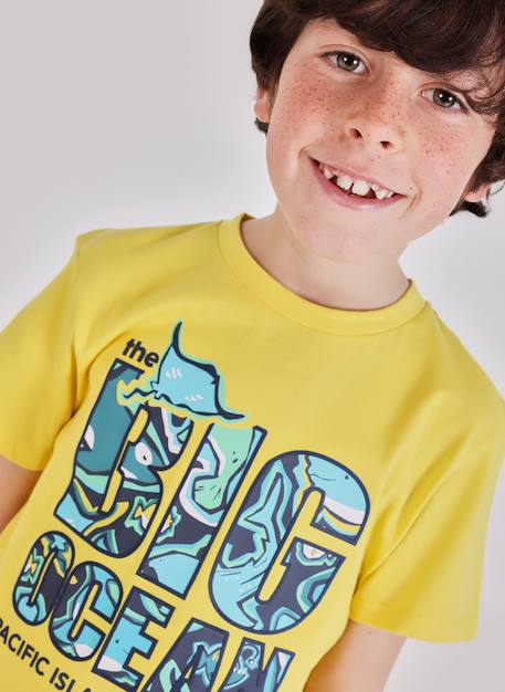 T-shirt en coton pour garçon Jaune 1 - vertbaudet enfant 