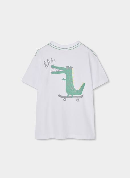 T-shirt enfant coton crocodile Blanc 3 - vertbaudet enfant 