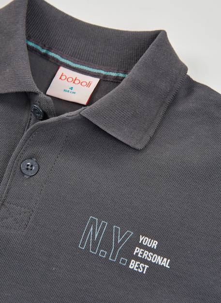 Polo enfant Gris 4 - vertbaudet enfant 