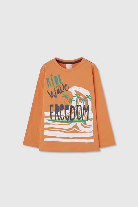 T-shirt imprimé pour enfant Orange 2 - vertbaudet enfant 