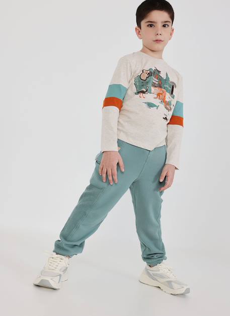 Pantalon jogger Vert 1 - vertbaudet enfant 